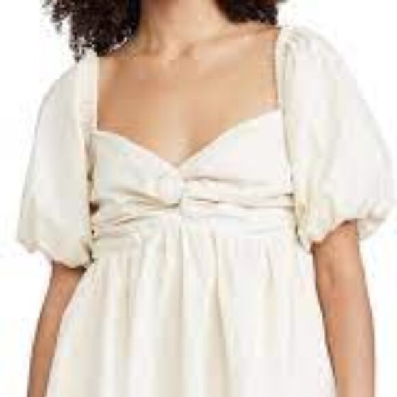 NWT En Saison Poplin Babydoll Dress in Cream  - Size S - Picture 2 of 6